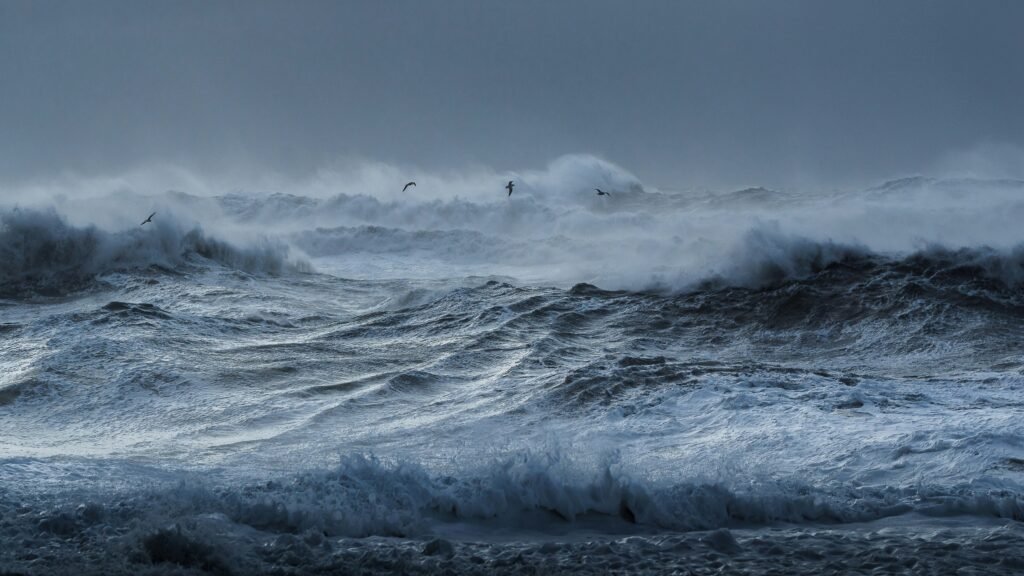 Stormy sea